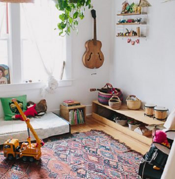 Art Deco Bathroom Rugs and Bohemian Playroom Floors