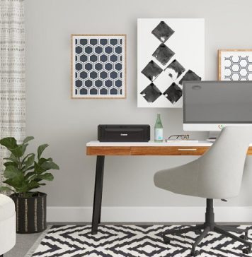 Black and White Study Room Decorating Ideas