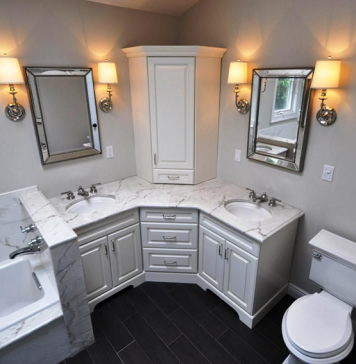 Choose Corner Bathroom Vanity Ideas to Give Your Bathroom a Rustic Makeover
