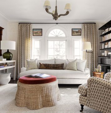 A White Family Room With a Neutral Color Palette